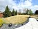Expansive backyard with lush greenery and decorative rock border, offering a serene outdoor space at 526 Rosemont Ave, Canton, GA 30115