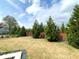 Spacious backyard lined with privacy trees and a wood fence, providing a tranquil outdoor setting at 526 Rosemont Ave, Canton, GA 30115