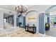 Villa Sonoma lobby features neutral tones, tile floors, and a chandelier at 10 Perimeter Summit Ne Blvd # 1204, Brookhaven, GA 30319