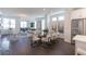Open-concept living space with dining area connecting to a modern kitchen at 1132 Larkin Dr # 34, Buford, GA 30518
