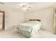 Bright bedroom features a ceiling fan, carpeted floors, and windows with curtains at 3403 Ashwood Ln, Atlanta, GA 30341