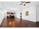 Spacious living area with an open concept kitchen and modern appliances at 3706 Clovis Nw Ct, Atlanta, GA 30331