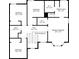 Detailed second floor plan showing layout and dimensions of bedrooms and bathrooms at 1725 Silverchase Sw Dr, Marietta, GA 30008