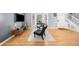 Inviting living room featuring gray walls, hardwood floors, and natural light at 1725 Silverchase Sw Dr, Marietta, GA 30008