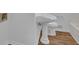 This bathroom has a pedestal sink, toilet, and a bathtub at 272 Colchester Dr, Stone Mountain, GA 30088