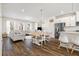 Spacious open concept living room with a dining area at 3567 Hidden Valley Cir, Lawrenceville, GA 30044
