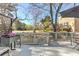 Backyard deck with trees, open yard, and decorative flower box at 403 Oak Harbor Ct, Marietta, GA 30066