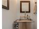 Modern bathroom sink with stainless steel and wood design at 403 Oak Harbor Ct, Marietta, GA 30066