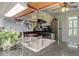 A kitchen showcasing granite counters, stainless-steel appliances, ample cabinet space, and a view of the garden from the window at 403 Oak Harbor Ct, Marietta, GA 30066