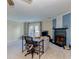 Spacious living room featuring a fireplace, French doors to the patio, and lots of natural light at 403 Oak Harbor Ct, Marietta, GA 30066