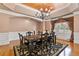 Beautiful dining room with traditional furniture and hardwood floors at 4437 Blue Ridge Dr, Douglasville, GA 30135