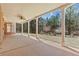 Expansive covered patio perfect for outdoor entertaining and relaxation overlooking the backyard at 4437 Blue Ridge Dr, Douglasville, GA 30135