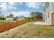 Backyard with fence and concrete patio slab at 4443 Quilter St, Powder Springs, GA 30127