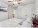 Bedroom featuring a ceiling fan, tv, and closet at 4443 Quilter St, Powder Springs, GA 30127