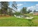 Scenic pond surrounded by trees and lush greenery within the community at 4443 Quilter St, Powder Springs, GA 30127