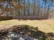 Large backyard featuring a wooden fence and mature trees at 100 Iverson Pl, Temple, GA 30179