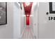 Modern hallway with stylish flooring and vibrant ceiling decor and artwork at 514 English Nw Ave, Atlanta, GA 30318