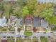 Overhead view of neighborhood showcasing rooftops, trees, and neighborhood streets at 650 Somerset Ne Ter, Atlanta, GA 30306