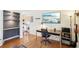 Living room with wood floors, desk, media center and in-unit laundry at 1355 Euclid Ne Ave # B24, Atlanta, GA 30307