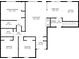 Detailed floor plan showcasing the layout of a house, including the primary bedroom, living room, and kitchen at 458 Valley Woods Se Cir, Conyers, GA 30094