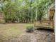 Backyard view with a deck and lots of green trees at 2544 Peyton Woods Sw Trl, Atlanta, GA 30311