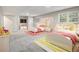 Finished basement featuring two beds, closet and built-in shelves at 2544 Peyton Woods Sw Trl, Atlanta, GA 30311