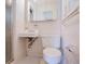 Functional bathroom with shower and sink, showcasing classic tile work at 1181 Angelia Sw Dr, Mableton, GA 30126