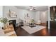Cozy living room featuring a fireplace, recessed lighting, and an open layout at 2359 Castle Keep Way, Atlanta, GA 30316