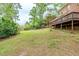 Expansive backyard featuring a well-manicured lawn and mature trees at 5611 Manassas Run, Stone Mountain, GA 30087