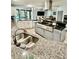 Gourmet kitchen featuring granite countertops, a large range, and a modern design at 3810 Galloway Dr, Roswell, GA 30075