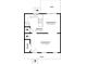First floor plan features living, dining, and kitchen with the layout including a deck and porch at 5848 Dunn Sw Rd, Mableton, GA 30126