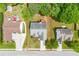 An aerial view showcases the property's boundaries, highlighting its location in a residential area at 1395 Brisbane Dr, Dacula, GA 30019