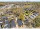Scenic aerial view of a neighborhood with city skyline in the background on a sunny day at 1569 Montreat Sw Ave, Atlanta, GA 30311