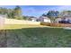 A lush green backyard is enclosed by a tall wooden fence, providing ample space for outdoor activities at 4502 Lake Park Dr, Acworth, GA 30101