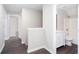 Upstairs bathroom showcasing vanity with granite counters and white cabinetry, offering both style and functionality at 4502 Lake Park Dr, Acworth, GA 30101