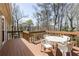 Wide view of backyard deck with furniture for outdoor living at 877 Old Farm Walk, Marietta, GA 30066