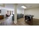 Open concept basement featuring living area, media console, foosball table, and natural light at 5780 Riverwood Dr, Sandy Springs, GA 30328