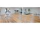 Open basement featuring a fireplace, office space, and comfortable seating area at 994 Redbud Sw Ln, Atlanta, GA 30311