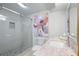 Updated bathroom featuring a glass shower, stylish vanity, and modern decor at 994 Redbud Sw Ln, Atlanta, GA 30311