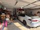 Spacious garage featuring storage and parking for a car at 197 Buckhorn Dr, Temple, GA 30179