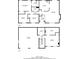 Detailed floor plans of each story, including living spaces, bedrooms, kitchen, garage, utility room and more at 3841 Greenbrook Dr, Douglasville, GA 30135