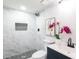 Bathroom with marble tiled stand up shower at 1749 Lauranceae Way, Riverdale, GA 30296