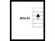 A view of the attic floorplan featuring an arrow pointing up and windows at 223 Gilliam Ct, Locust Grove, GA 30248