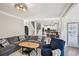Comfortable living room with a large sectional sofa, open layout, and view into the kitchen at 2810 Burgundy Dr, Cumming, GA 30041