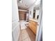 Bathroom with a granite countertop, tiled floors, and shower/tub combo at 3324 Peachtree Ne Rd # 1116, Atlanta, GA 30326