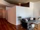 Modern living room featuring hardwood floors and gray sofa at 3324 Peachtree Ne Rd # 1116, Atlanta, GA 30326