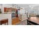 Modern kitchen with stainless steel appliances, granite countertops, and a breakfast bar at 2130 Birkdale St, Villa Rica, GA 30180