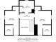 Upstairs floor plan featuring two bedrooms, a bathroom, and hall at 9061 Greenwood Way, Canton, GA 30115