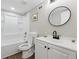 Clean bathroom featuring a shower/tub combo and updated vanity at 2115 Randolph Nw Cir, Kennesaw, GA 30144