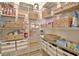 Spacious pantry with ample storage, including wire racks and decorative baskets at 516 Cunninghame Ct, Peachtree City, GA 30269